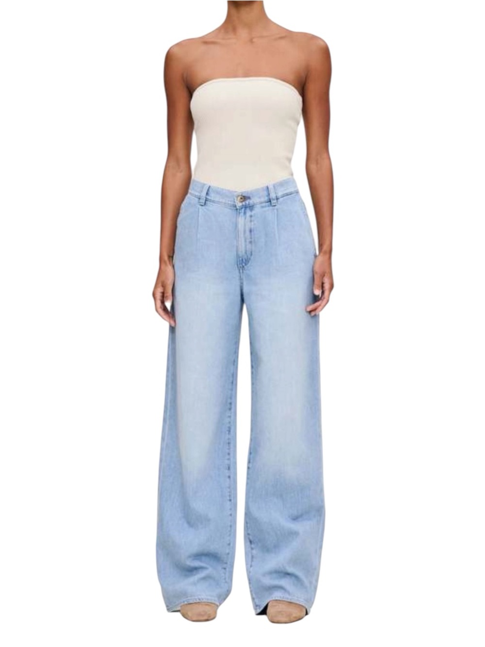 NWT DL1961 Isabel Wide Leg 31.5’ Jeans in Beachfront Size 31 - Picture 2 of 15